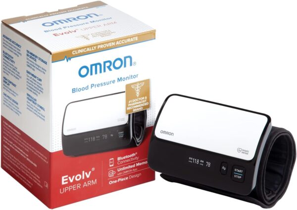 OMRON Evolv Bluetooth Wireless Upper Arm Blood Pressure Monitor with Portable, One-Piece Design. - Image 8