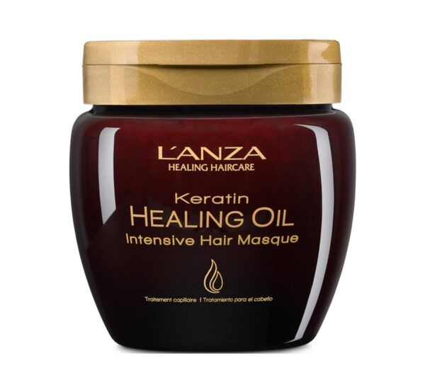 L'ANZA Keratin Healing Oil Intensive Hair Masque for Damaged Hair, Nourishes, Repairs, and Boosts Hair Shine and Strength for a Silky Look, Sulfate-free, Paraben-free, Gluten-free (7.1 Fl Oz) - Image 2