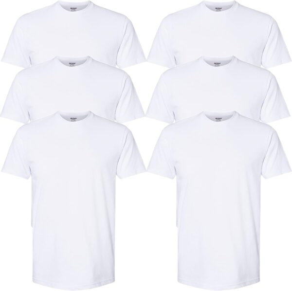 Gildan Men's Crew T-Shirts, Multipack, Style G1100, White (5-Pack), XX-Large - Image 2