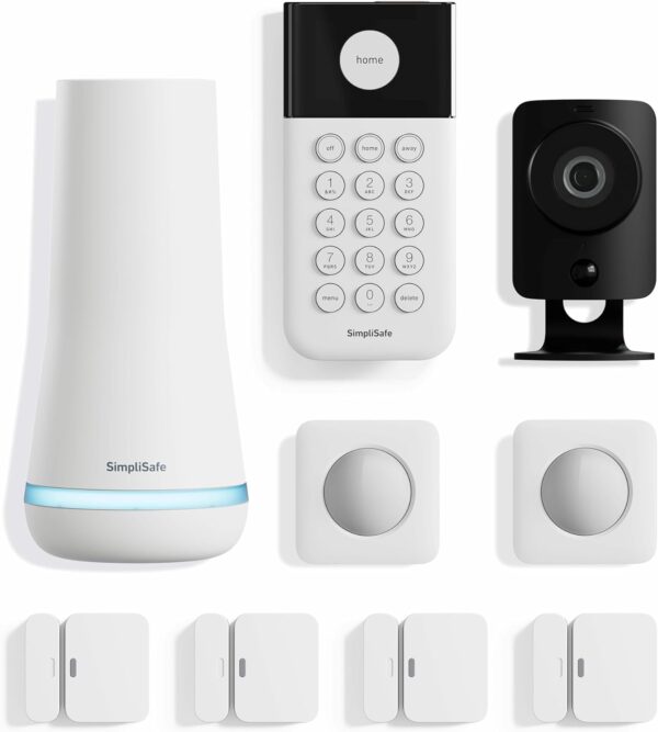 SimpliSafe 9 Piece Wireless Home Security System w/HD Camera - Optional 24/7 Professional Monitoring - No Contract - Compatible with Alexa and Google Assistant - Image 2