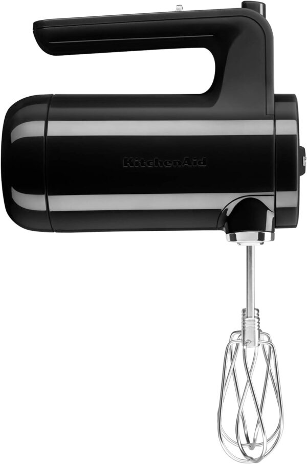 KitchenAid Cordless 7 Speed Hand Mixer - KHMB732| Onyx Black | 7.56 x 3.54 x 11.69 inches - Image 2