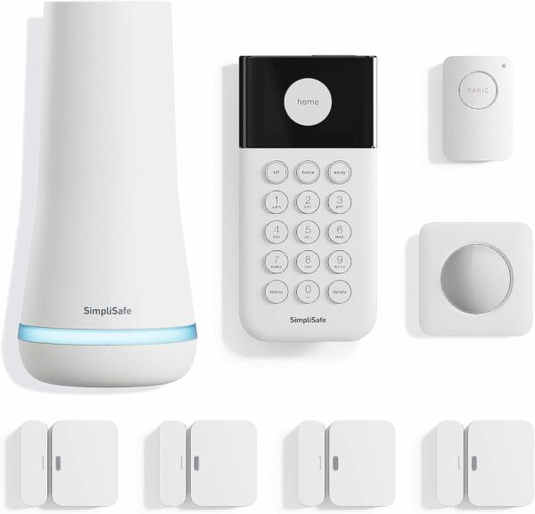 SimpliSafe 8 Piece Wireless Home Security System - Optional 24/7 Professional Monitoring - No Contract - Compatible with Alexa and Google Assistant , White - Image 2