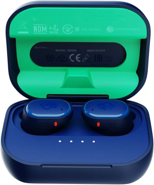 Skullcandy Grind In-Ear Wireless Earbuds, 40 Hr Battery, Skull-iQ, Alexa Enabled, Microphone, Works with iPhone Android and Bluetooth Devices - Dark Blue/Green - Image 6