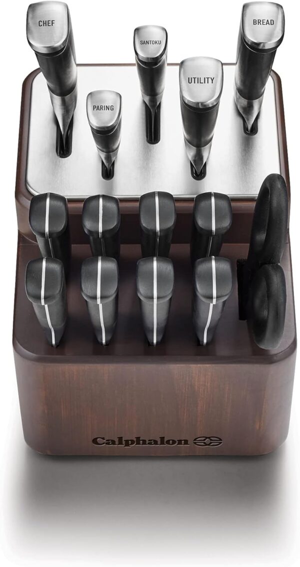 Calphalon Premier SharpIN Knife Set with Sharpening Knife Block, 15-Piece Carbon Steel Kitchen Knife Set - Image 3