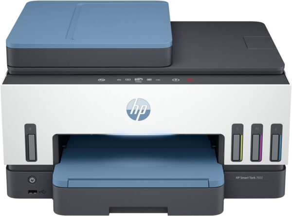 HP Smart -Tank 7602 Wireless Cartridge-free all in one printer, up to 2 years of ink included, mobile print, scan, copy, fax, auto doc feeder, featuring an app-like magic touch panel (28B98A) - Image 2