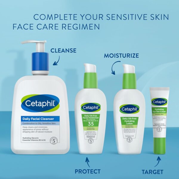 Cetaphil Face Moisturizer, Daily Oil Free Facial Moisturizer with SPF 35, For Dry or Oily Combination Sensitive Skin, Fragrance Free Face Lotion (Packaging May Vary) - Image 7