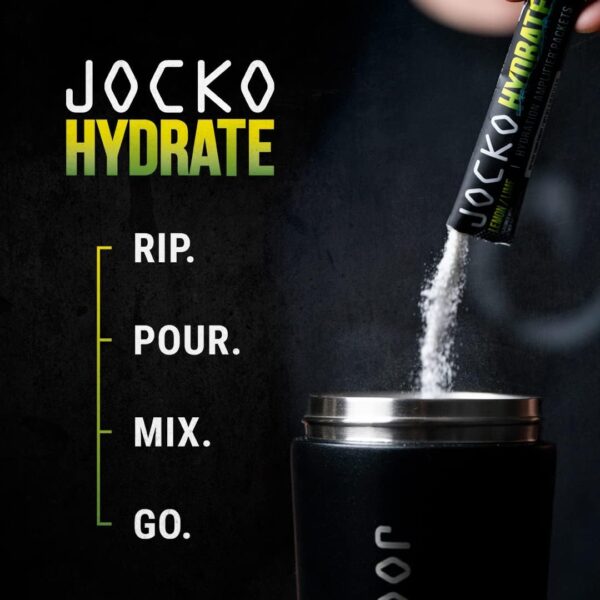 Jocko Fuel Hydrate Electrolytes Powder Packets No Sugar - Hydration Amplifier Packets for Recovery, Dehydration, & Exercise - with Vitamins B6, B12 & C (16 Packets) Lemon Lime - Image 6