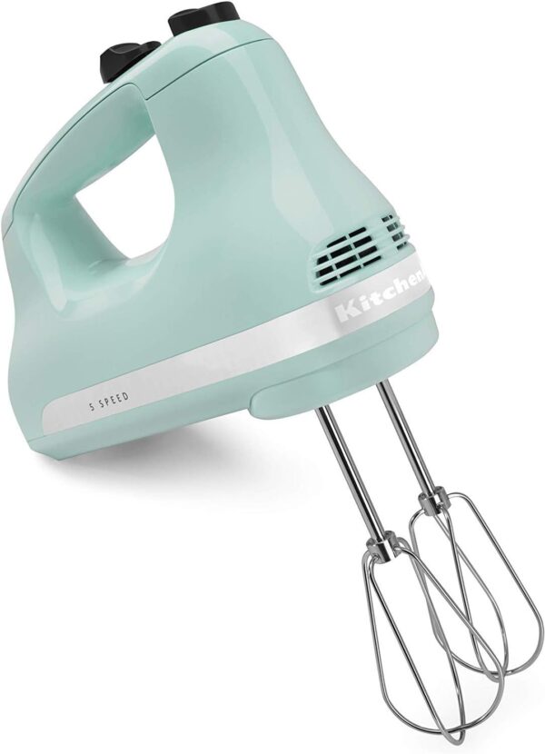 KitchenAid RKHM5IC 5-Speed Ultra Power Hand Mixer, Ice Blue (RENEWED) CERTIFIED REFURBISHED - Image 2