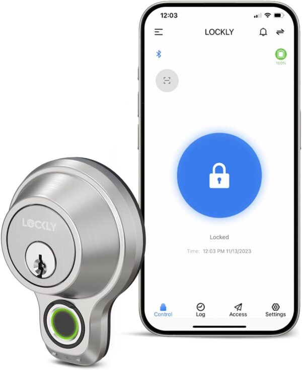 Lockly Flex Touch Smart Lock - Secure Keyless Entry with Fingerprint Recognition, Bluetooth Connectivity, and Smartphone Control - Enhanced Home Security Solution - Image 2