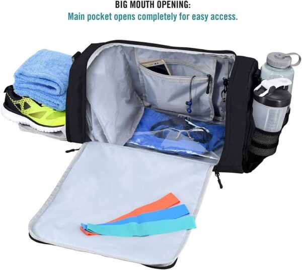 Ultimate Gym Bag 2.0: The Durable Crowdsource Designed Duffel Bag with 10 Optimal Compartments Including Water Resistant Pouch - Image 5