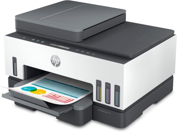 HP Smart -Tank 7301 Wireless All-in-One Cartridge-free Ink Printer, up to 2 years of ink included, mobile print, scan, copy, automatic document feeder (28B70A), Gray - Image 9