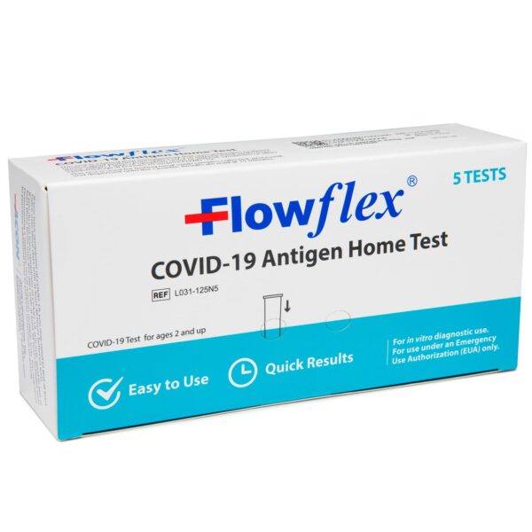 Flowflex COVID-19 Antigen Home Test kit, 1 Pack, 5 Tests Total. FDA EUA Authorized OTC at-Home Self-Test, Non-invasive Nasal Swab, Easy to Use and No Discomfort, Results in 15 Minutes - Image 4