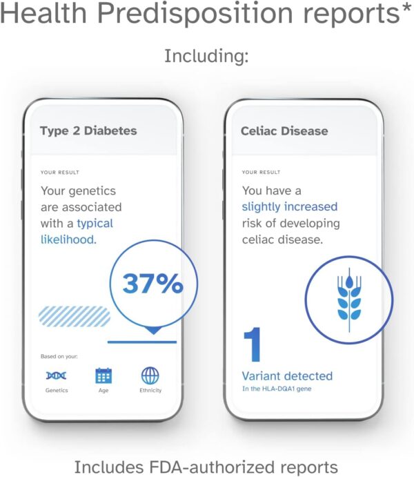 23andMe Health + Ancestry Service: Personal Genetic DNA Test Including Health Predispositions, Carrier Status, Wellness, and Trait Reports (Before You Buy See Important Test Info Below) - Image 3