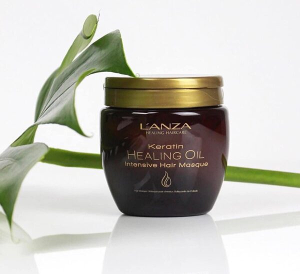 L'ANZA Keratin Healing Oil Intensive Hair Masque for Damaged Hair, Nourishes, Repairs, and Boosts Hair Shine and Strength for a Silky Look, Sulfate-free, Paraben-free, Gluten-free (7.1 Fl Oz) - Image 4