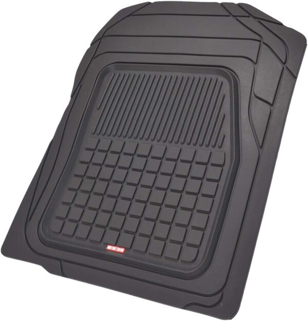 Motor Trend FlexTough Rubber Car Floor Mats with Cargo Trunk Liner, Trim to Fit Performance Plus Heavy Duty Liners for Auto SUV Truck Car Van, Thick, Odorless & All Weather Black - Image 5