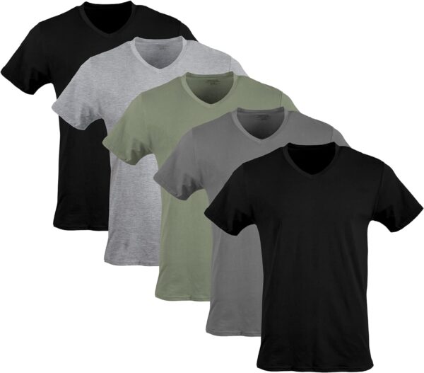 Gildan Men's V-Neck T-Shirts, Multipack, Style G1103 - Image 2