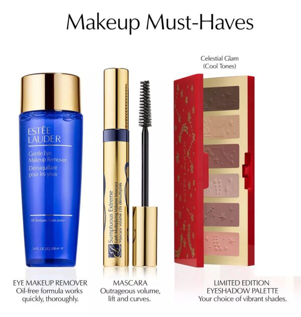 Estee Lauder 2023 Holiday Beauty Blockbuster 11pcs ($615 value), Celestial Glam, Cool Tone - Image 4