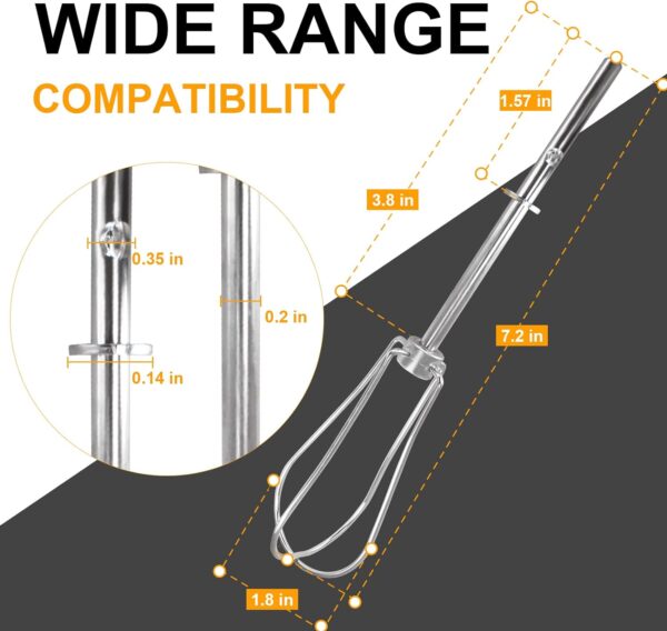 W10490648 Hand Mixer Turbo Beaters for Mixer Aid For Smoothies, Blending Soups, Shakes, Egg Whites, Replaces KHM512 KHM2B KHM9PWH5 AP5644233 W10240913 PS4082859（2 PCS） - Image 3