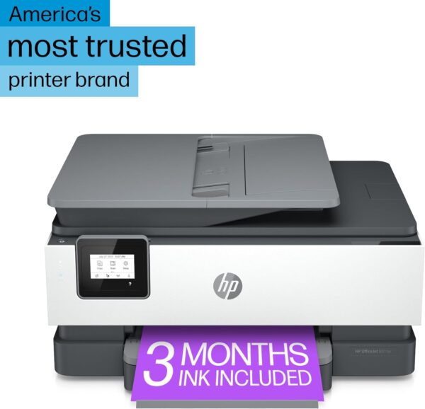 HP OfficeJet 8015e Wireless Color All-in-One Printer with 3 months of ink included - Image 3