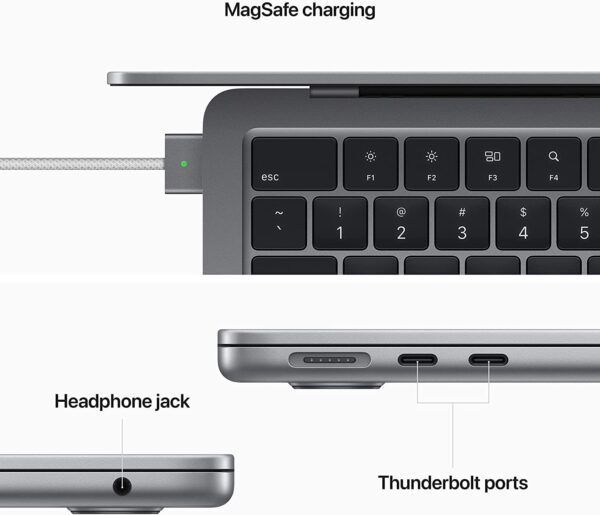 2022 Apple MacBook Air with Apple M2 Chip (13-inch, 8GB RAM, 512GB SSD) Space Gray (Renewed) - Image 7