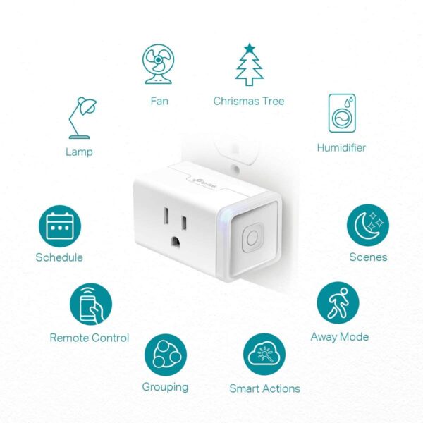 Kasa Smart Plug HS103P4, Smart Home Wi-Fi Outlet Works with Alexa, Echo, Google Home & IFTTT, No Hub Required, Remote Control, 15 Amp, UL Certified, 4-Pack, White - Image 5