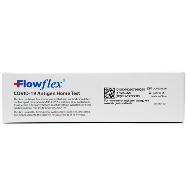 Flowflex COVID-19 Antigen Home Test kit, 1 Pack, 5 Tests Total. FDA EUA Authorized OTC at-Home Self-Test, Non-invasive Nasal Swab, Easy to Use and No Discomfort, Results in 15 Minutes - Image 5