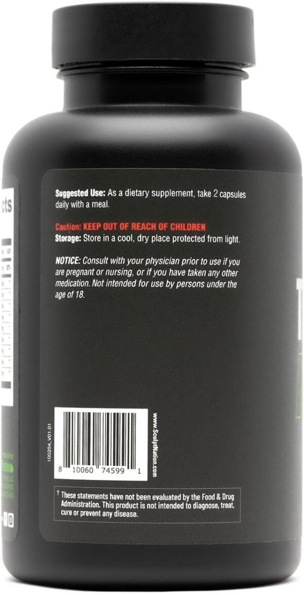 Sculpt Nation by V Shred Test Boost Max - Testosterone Supplement for Men - Tribulus Terrestris for Men - Natural Energy, Stamina, and Strength Booster - 60 Gluten Free Capsules - Image 7