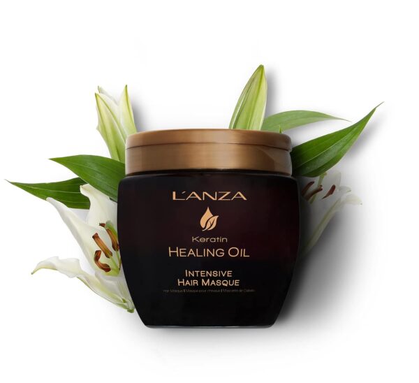 L'ANZA Keratin Healing Oil Intensive Hair Masque for Damaged Hair, Nourishes, Repairs, and Boosts Hair Shine and Strength for a Silky Look, Sulfate-free, Paraben-free, Gluten-free (7.1 Fl Oz) - Image 3