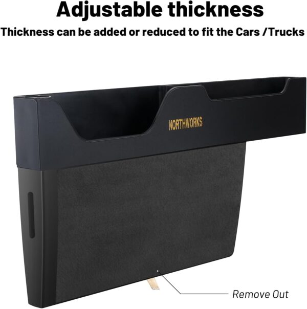 NORTHWORKS -The Original Patented Truck/Car Seat Gap Filler, Unique clear layout design, with a free Notebook. Thickness: 2 * 7.6mm + 4 * 0.8mm - Image 5