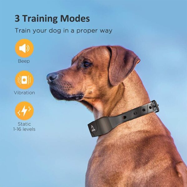 PATPET Dog Training Collar for Large Dogs - IPX7 Waterproof E Collar for Dogs Training with Beep, Vibration and Static Modes - Image 3