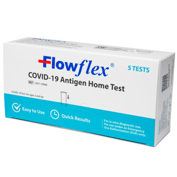 Flowflex COVID-19 Antigen Home Test kit, 1 Pack, 5 Tests Total. FDA EUA Authorized OTC at-Home Self-Test, Non-invasive Nasal Swab, Easy to Use and No Discomfort, Results in 15 Minutes - Image 3