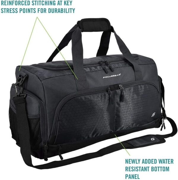 Ultimate Gym Bag 2.0: The Durable Crowdsource Designed Duffel Bag with 10 Optimal Compartments Including Water Resistant Pouch - Image 6