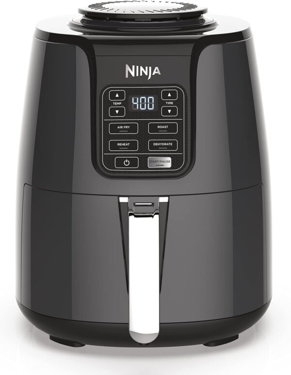 Ninja AF101 Air Fryer that Crisps, Roasts, Reheats, & Dehydrates, for Quick, Easy Meals, 4 Quart Capacity, & High Gloss Finish, Grey - Image 2