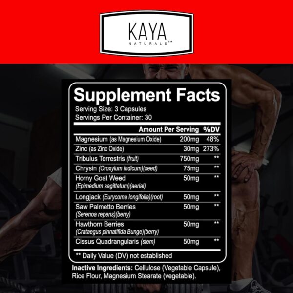 Kaya Naturals Ultra Testosterone Booster 90 Count - Image 3