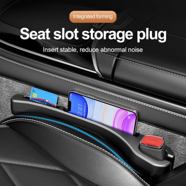 2PCS Car Seat Gap Filler Organizer with Phone Holder,[Upgrade Version] Car Seat Gap Organizer for Prevent Falling,Essential Car Accessories Car Side Seat Gap Filler (Black) - Image 4