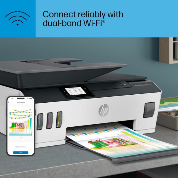 HP Smart -Tank Plus 651 Wireless All-in-One Ink -Tank Printer, up to 2 Years of Ink in Bottles, Auto Document Feeder, Mobile Print, Scan, Copy, Works with Alexa (7XV38A) - Image 11