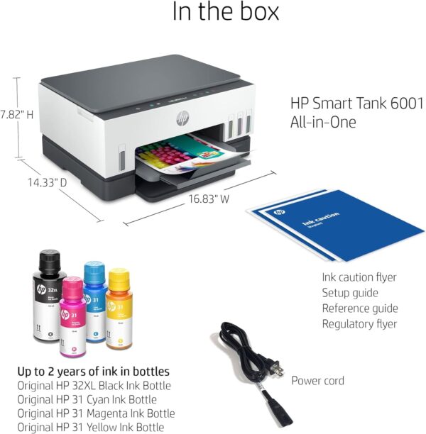 HP Smart -Tank 6001 Wireless Cartridge-Free all in one printer, this ink -tank printer comes with up to 2 years of ink included, with mobile print, scan, copy (2H0B9A) - Image 16