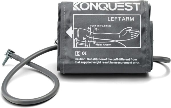 KONQUEST XL Replacement Cuff - for Automatic Blood Pressure Monitors with Straight Connector (X-Large) - for Upper Arm Circumference from 12 1/2" to 19" - Image 2