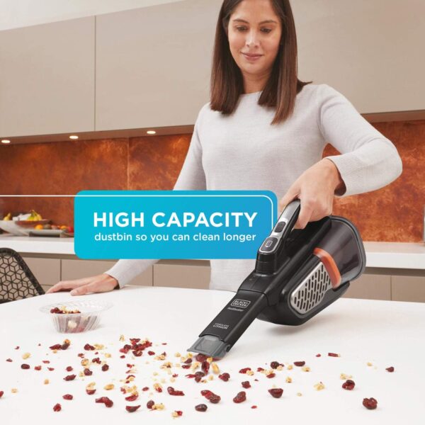 BLACK+DECKER dustbuster Handheld Vacuum, Cordless, AdvancedClean+, Black (HHVK515J00FF), Gray - Image 6