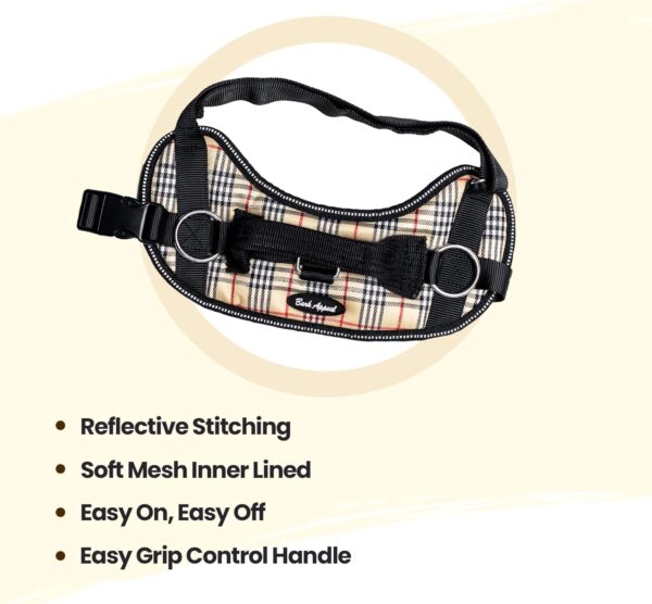 Bark Appeal Dog Harness, No-Pull Pet Harness, Adjustable & Reflective, Soft-Padded No-Choke Vest Harness with Easy Control Handle & 3 Leash Clips, Easy On, Easy Off Technology - Small to Large Dogs - Image 3