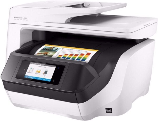 HP OfficeJet Pro 8725 All-in-One Printer, Scan, Copy, Fax with Built-in Ethernet, K7S35A (Renewed) - Image 3