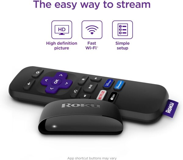 Roku Express | HD Roku Streaming Device with Standard Remote (no TV controls), Free & Live TV - Image 3