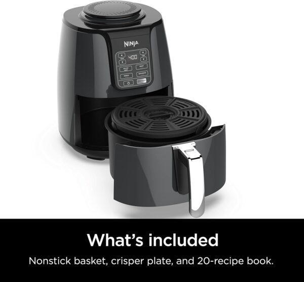 Ninja AF101 Air Fryer that Crisps, Roasts, Reheats, & Dehydrates, for Quick, Easy Meals, 4 Quart Capacity, & High Gloss Finish, Grey - Image 9