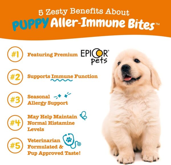 Zesty Paws Dog Allergy Relief - Anti Itch Supplement - Omega 3 Probiotics for Dogs - Digestive Health - Soft Chews for Skin & Seasonal Allergies - with Epicor Pets - Puppy - Lamb - 90 Count - Image 3