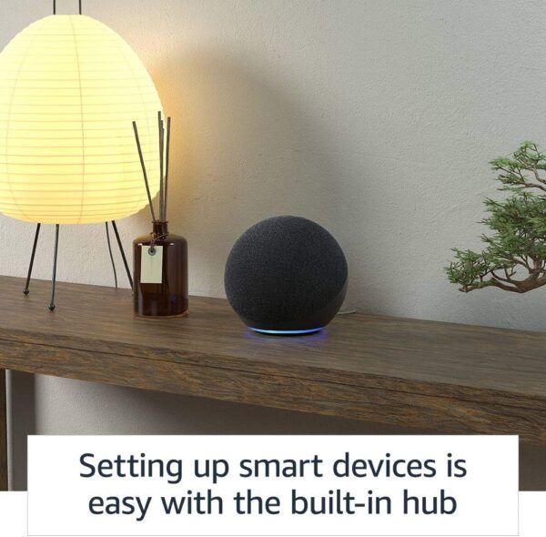 Echo (4th Gen) | With premium sound, smart home hub, and Alexa | Charcoal - Image 5