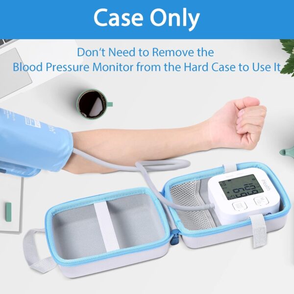 Aenllosi Hard Storage Case Replacement for iHealth Track Smart Upper Arm Blood Pressure Monitor,Holder for Batteries & Fingertip Oximeter(Case Only) - Image 7