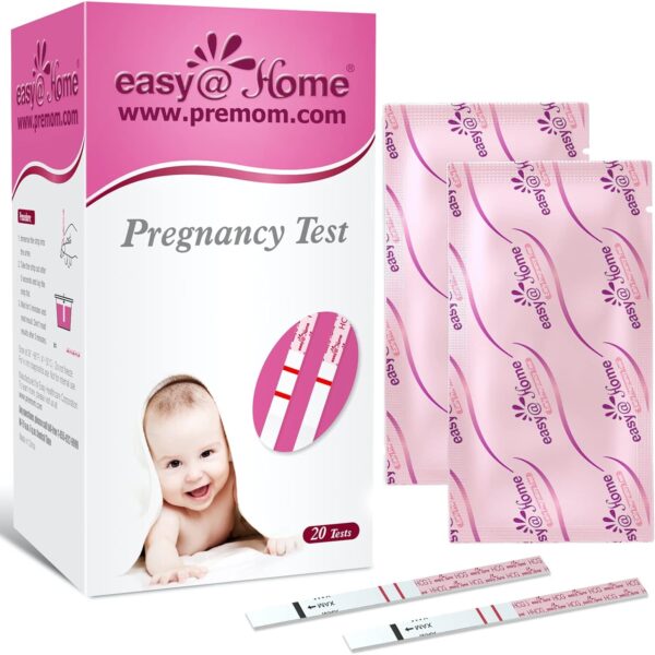 Easy@Home Pregnancy Test Strips Kit, Powered by Premom Ovulation Predictor iOS and Android APP, 20 HCG Tests - Image 9