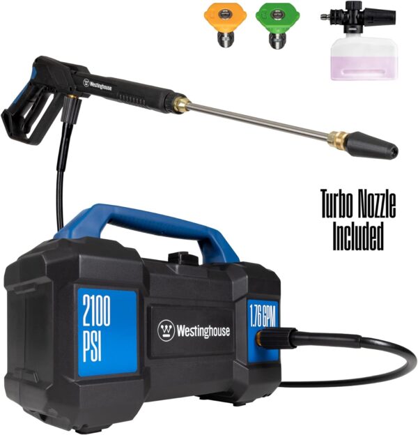 Westinghouse ePX3100v Electric Pressure Washer, 2100 Max PSI 1.76 Max GPM, Built-in Carry Handle & Universal 15” Pressure Washer Surface Cleaner Attachment - Image 3