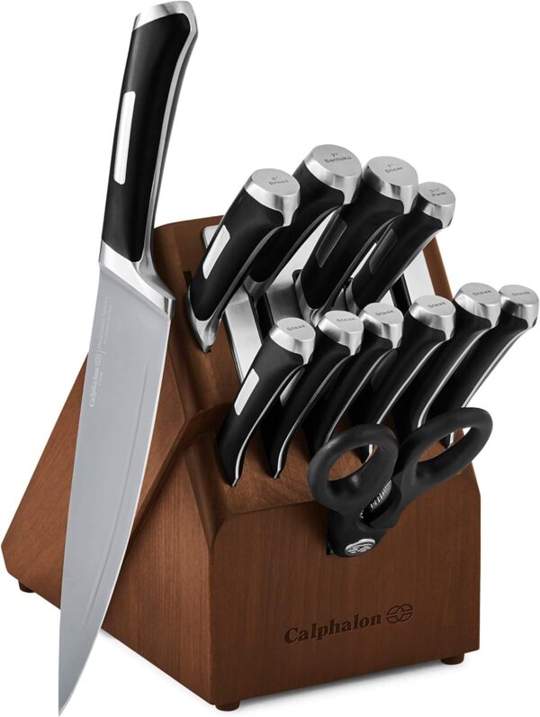 Calphalon Kitchen Knife Set with Self-Sharpening Block, 13-Piece NonStick Knives - Image 2