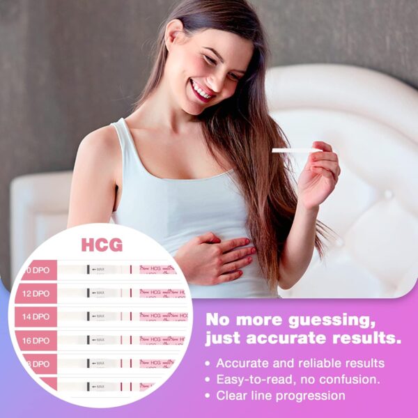 Easy@Home 50 Ovulation Test Strips and 20 Pregnancy Test Strips Combo Kit, (50 LH + 20 HCG)-Package May Vary - Image 4